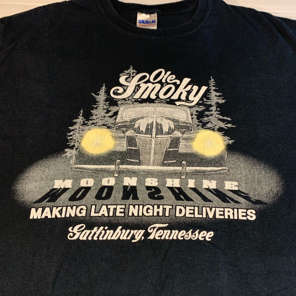 Ole Smokey Moonshine Late Night Delivery T-Shirt Mens L Gatlinburg Tennessee